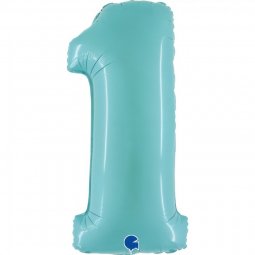 Balão Foil 102cm Azul Pastel