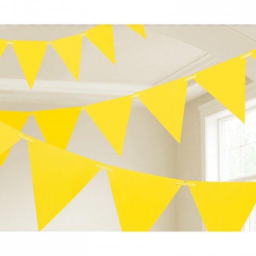Bandeira Triangular Papel 4,5m Amarelo
