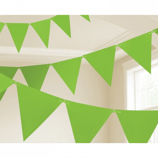 Bandeira Triangular Papel 4,5m Verde Lima