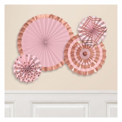 4 Rosetas Decorativas Rose Gold
