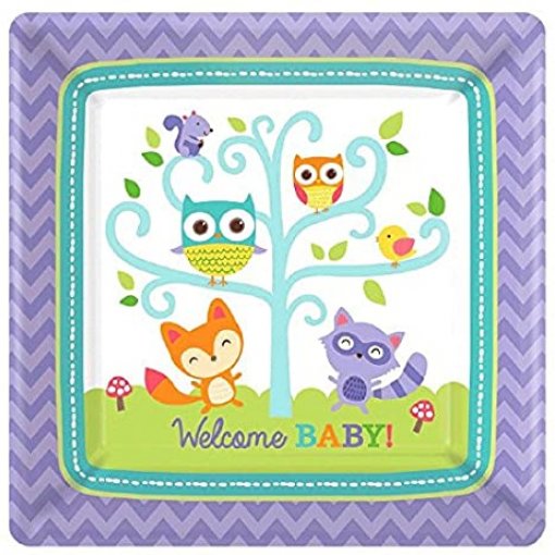 8 Pratos 18cm Woodland Welcome