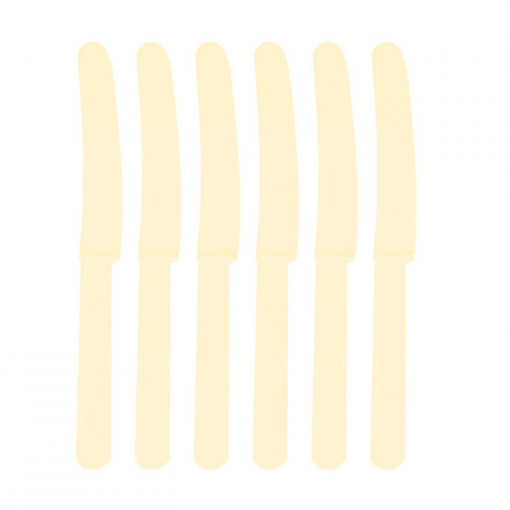 10 Facas de Plástico Marfim