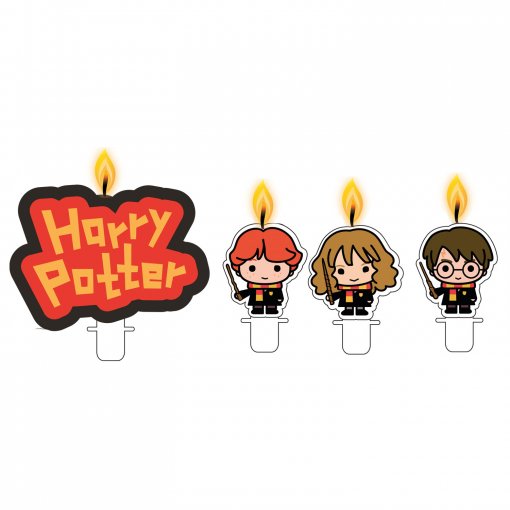 4 Velas de Aniversário Harry Potter