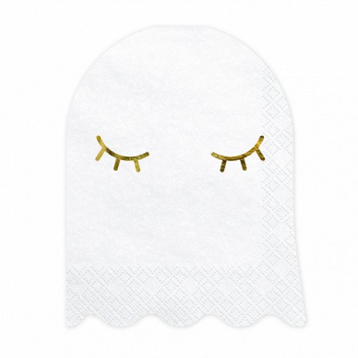 20 Guardanapos 11x14cm Forma Fantasma - Halloween