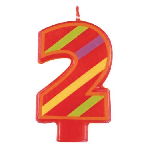Vela Aniversário Decorada Colorida nº 2
