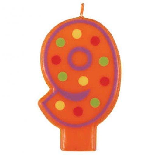 Vela Aniversário Decorada Colorida nº 9