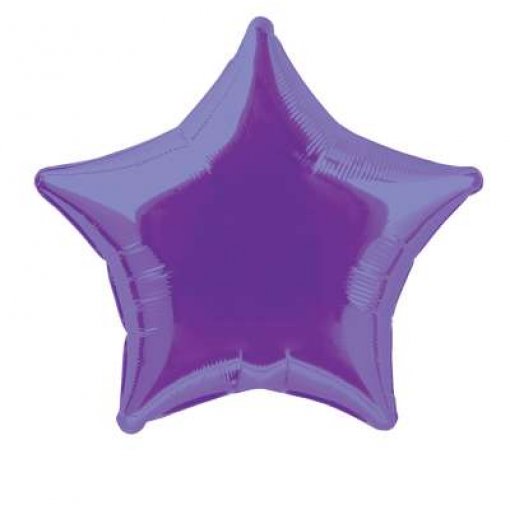 12 Balões Foil Estrela 20'' Bulk Roxo Escuro