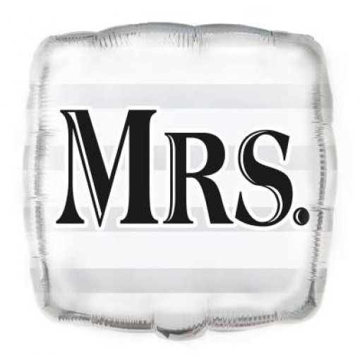 Balão foil 18'' 'Mrs' Prateado