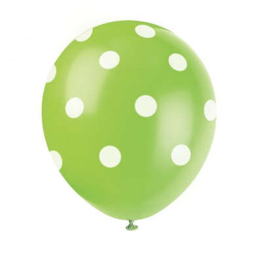 6 Balões Latex 12'' Bolas Verde Lima