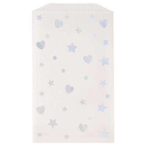 8 Sacos de oferta papel Estrelas Iridescente