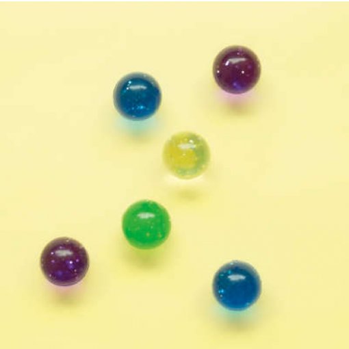 6 Bolas Saltitonas Coloridas com confettis