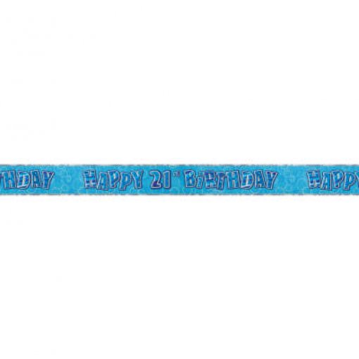 Faixa foil 2,75m Glitz Azul nº 21