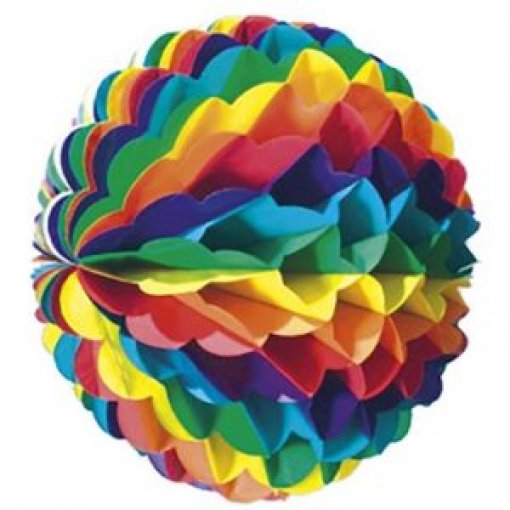 Bola de Papel Decorativa Multicor