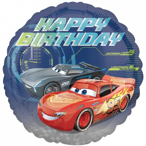 Balão Foil S60 Happy Birthday Cars McQueen (Carros)