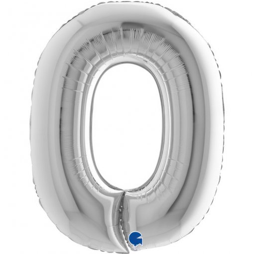 Balão Foil 102cm Prateado nº0