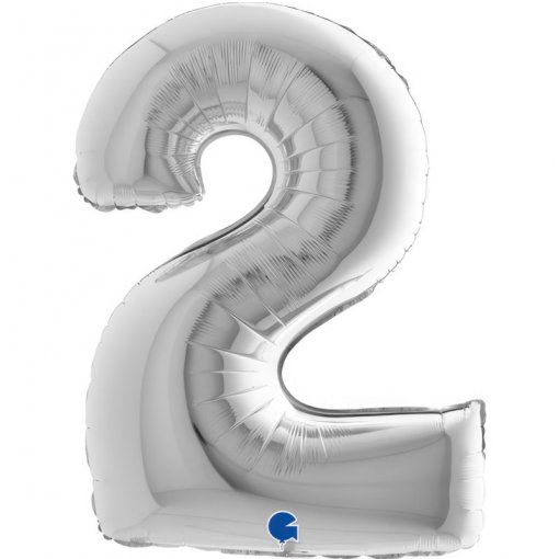 Balão Foil 102cm Prateado nº2