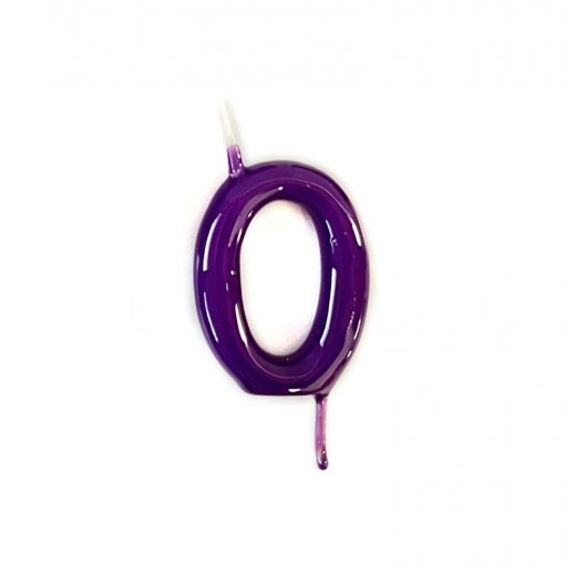 Vela Aniversário 6cm Roxo nº0