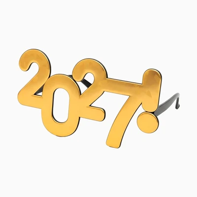 Óculos 2027 Dourados Ano Novo