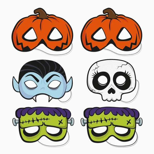 6 Máscaras Doçura ou Travessura - Halloween