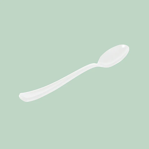 12 Colheres Plástico 17,5cm Branco