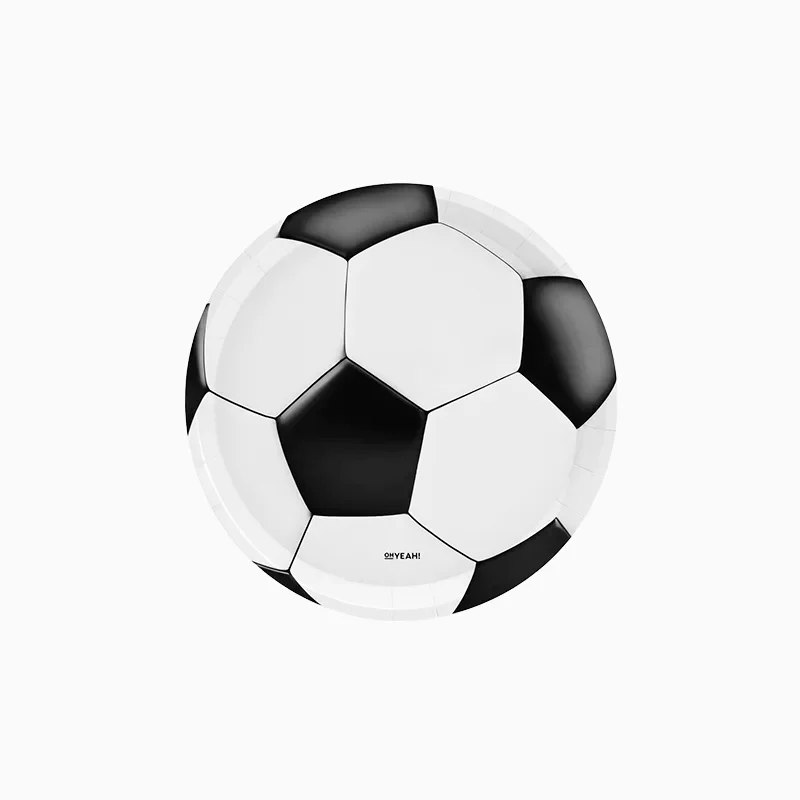 6 Pratos 17cm Futebol