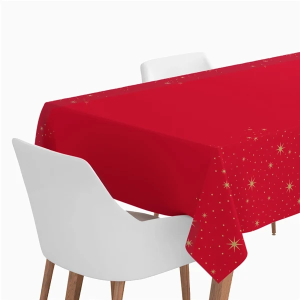 Rolo Toalha de Mesa Papel 1,20x5m Natal Vermelho e Dourado