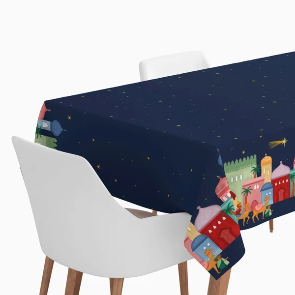 Rolo Toalha de Mesa Papel 1,20x5m Reis Magos Azul