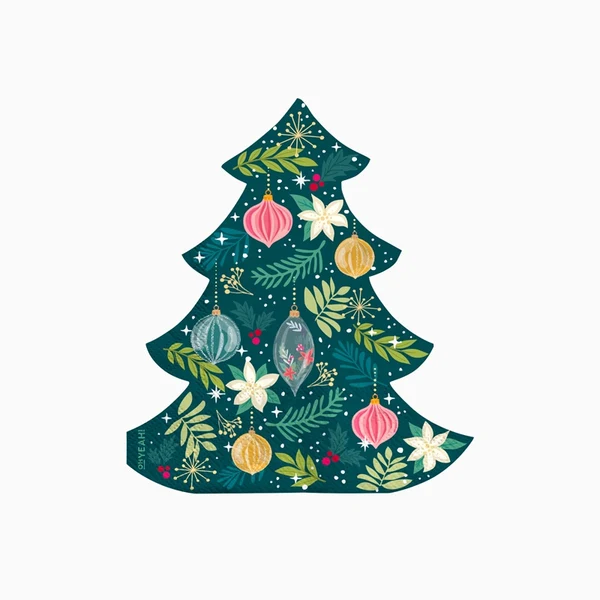 20 Guardanapos 33x33cm Árvore de Natal Verde