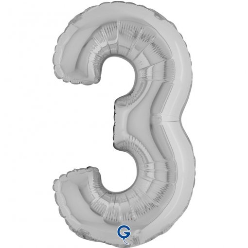 Balão Foil 14'' (35cm) Prateado nº3