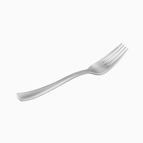 12 Garfos Plástico 18,5cm Prateado