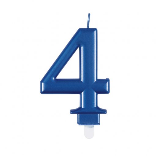 Vela de Aniversário Azul 9cm nº4