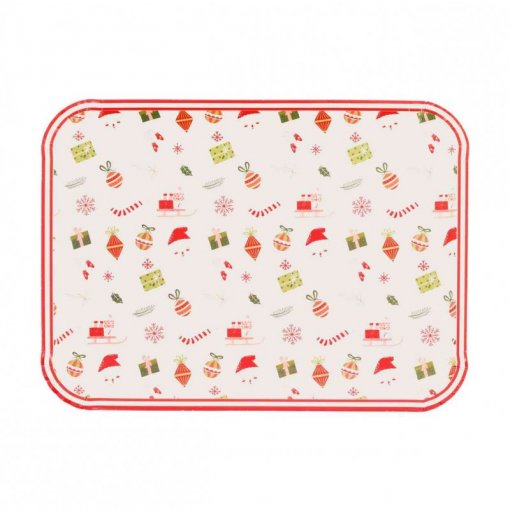 2 Bandejas Pratos Retangulares 35x25,5cm Christmas Vibes 
