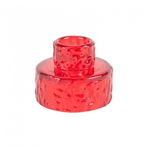 Castiçal 6,5x5,3cm Emma Vermelho