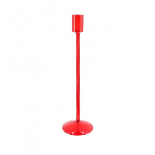 Castiçal 8,5x30cm Elegância Vermelho