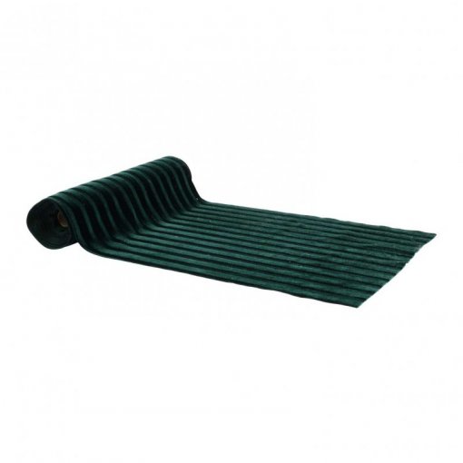 Caminho de Mesa de Veludo 28cm Riscas Verde Escuro e Verde