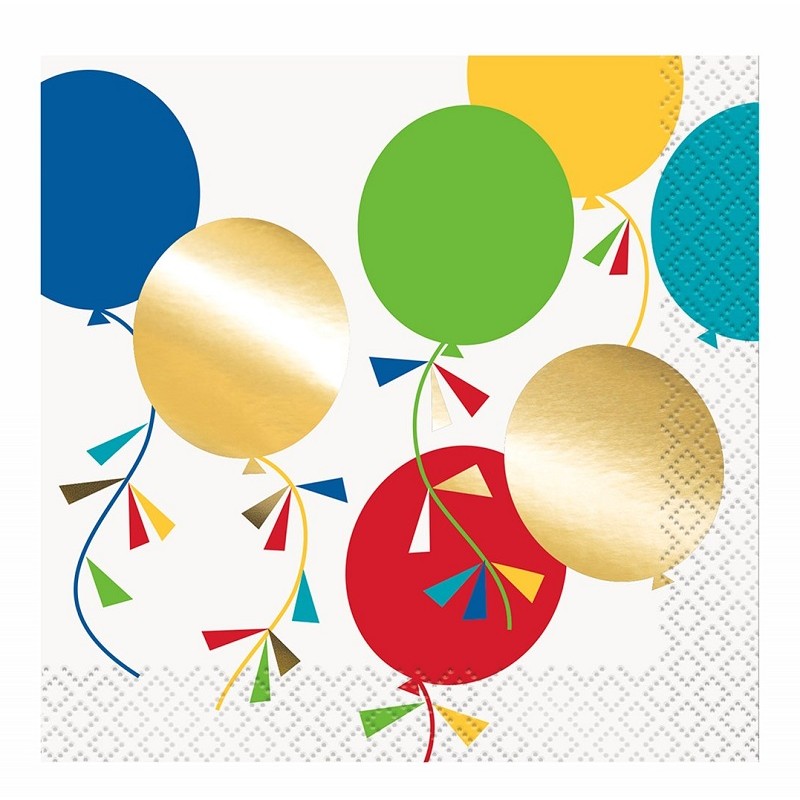 16 Guardanapos 25cm Party Diamonds Balloon