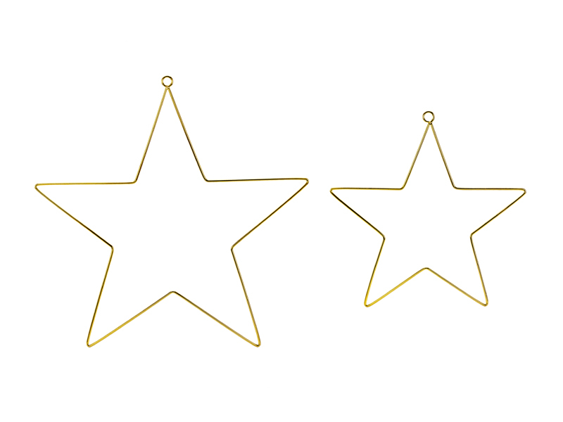 2 Estrelas metal 20cm e 28cm