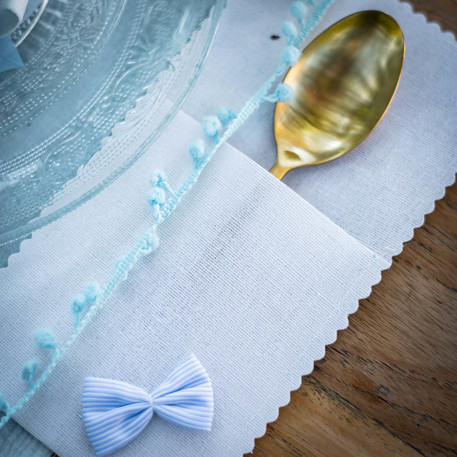 Fita Pompons Azul Claro 1.5cm x 2m