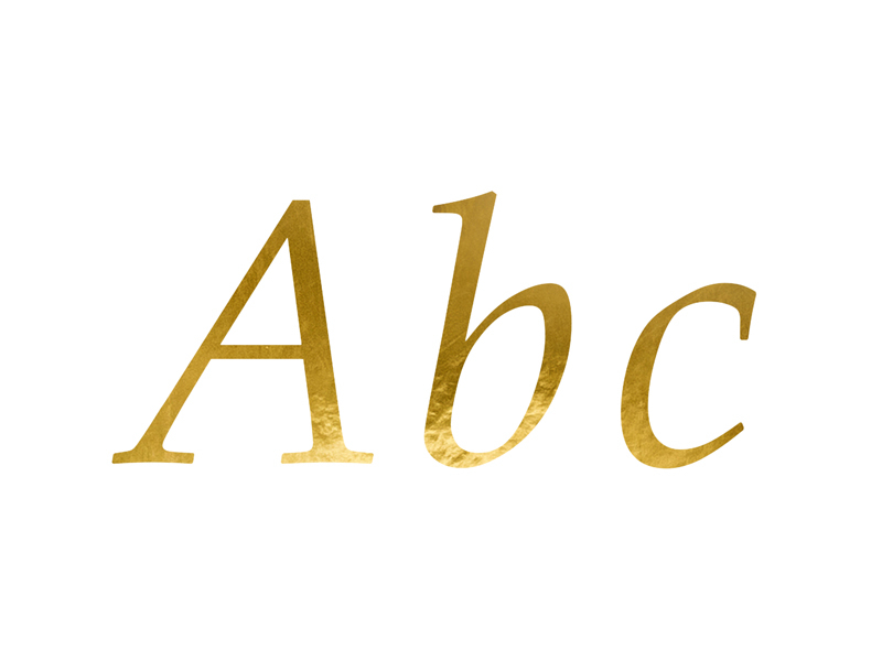 Autocolantes Letras Douradas 21 x 29.7 5 folhas