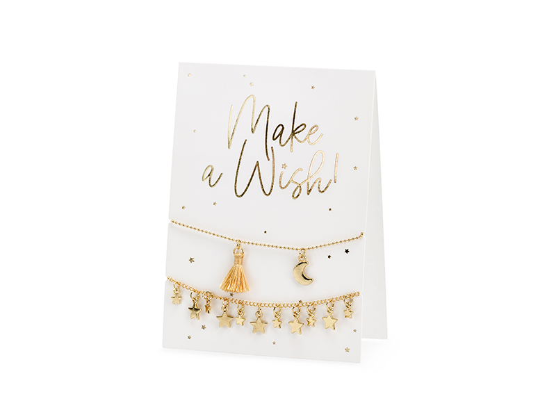 Postal 'Make a wish!' com pulseiras 10.5x14.8cm