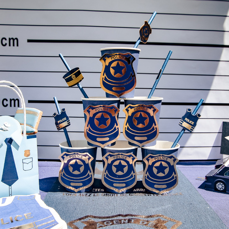 8 Copos 255ml Polícia