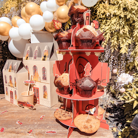 Cupcake Stand 3 Andares 27x43cm Bombeiros