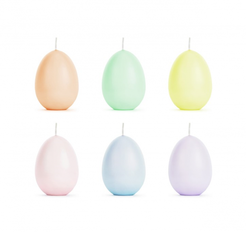 6 Velas 7cm Ovos da Páscoa com Caixa 