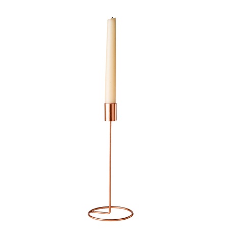 Suporte de Vela Metal Rose Gold 9,5x23cm