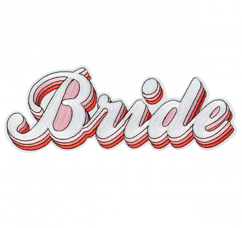 Iron on patch para roupa 22x8cm Bride 