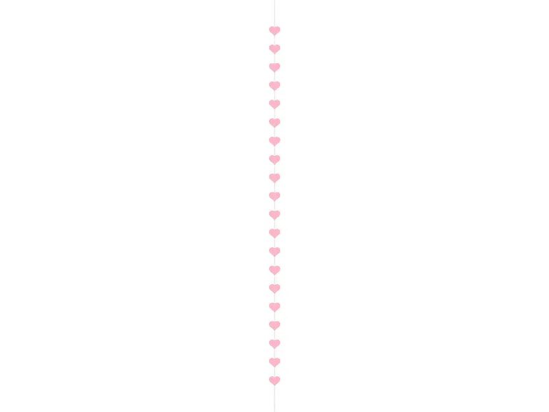 Grianlda 3m Corações Rosa Claro