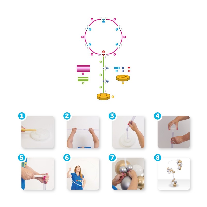 Arco de Balões com pé 70x170cm