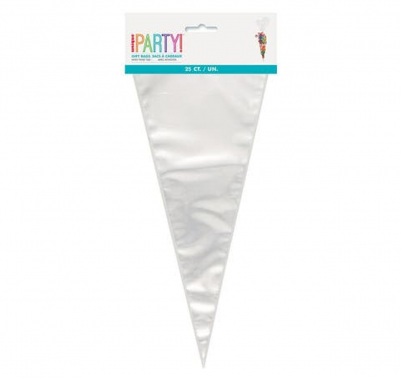 25 Sacos de Oferta Cone Celofane Transparente 