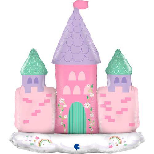 Balão Foil 30'' Standup Castelo Princesas