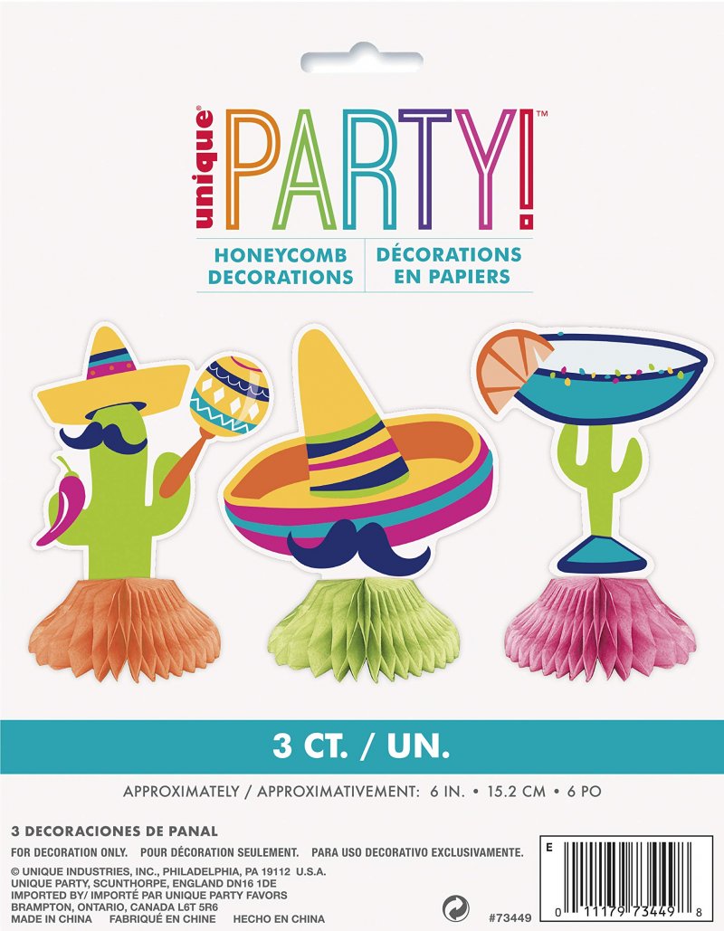 3 Decorações de Mesa Festa Mexicana Boho